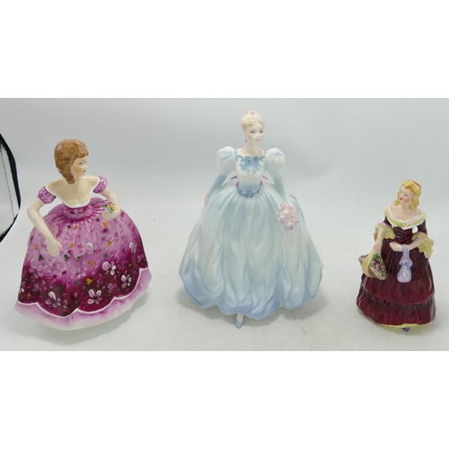 30 - Coalport Lady Figures including Lily(boxed), Rosemary(seconds) &  Rosalinda (3)