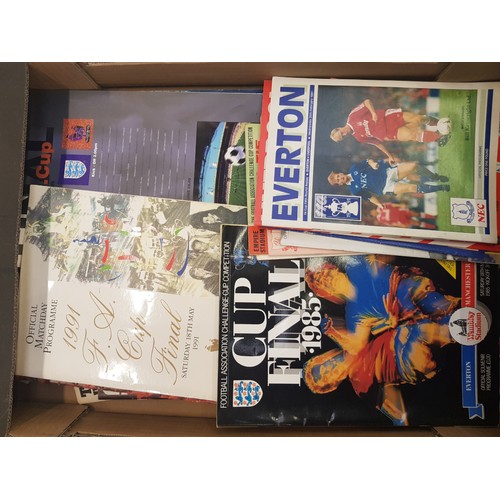 63 - A collection of football programmes including FA cup final 1985, 1998, 1991, Scotland v England 1960... 