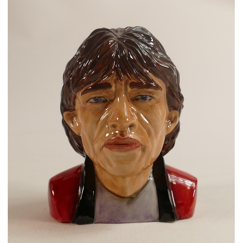 155 - Peggy Davies Rock Legend Bust Mick Jagger, height 15cm