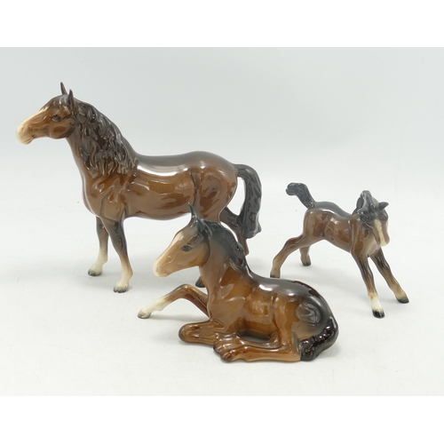 392 - Two Beswick Foals & Small Horse(3)