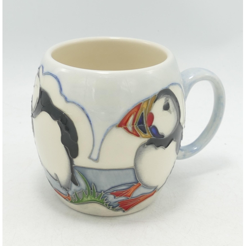 395 - Moorcroft Puffin Mug, height 9cm