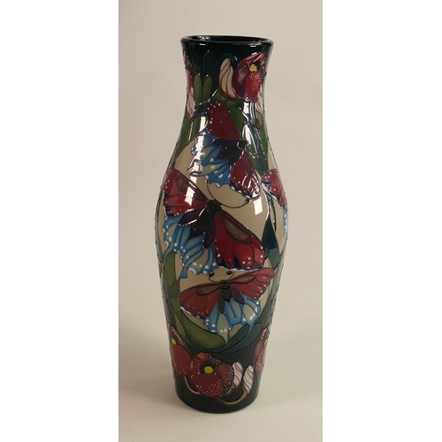 397 - Moorcroft California Dreams butterfly vase. Limited edition 4/30 and signed by designer Vicky Lovatt... 