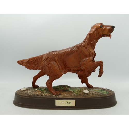 60 - Royal Doulton Dog Figure The Setter on ceramic plinth