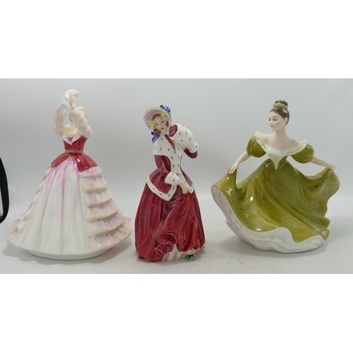 63 - Royal Doulton Lady Figures Lynne HN2329, Susan HN3050 & Christmas Morn HN1992(3)