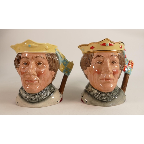 20 - Royal Doulton Character Jugs to include Henry V Yellow Crown & Henry V D6671, both seconds(2)