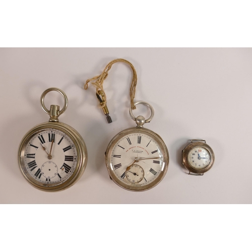 627 - A collection of vintage pocket watches including silver English lever pocket watch (3)