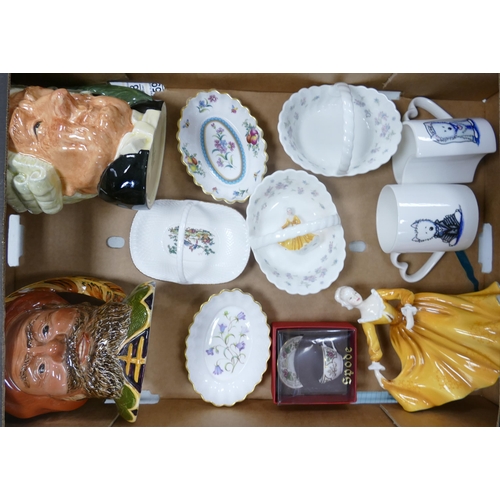 1018 - A mixed collection of items to include Royal Doulton & Beswick large character jugs, Royal doulton L... 