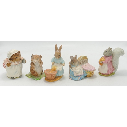 466 - Beswick Beatrix Potter Figure Mr Tiggy Winkle BP2 & BP3 figures Timmy Willie, Goody Tiptoes, Cecily ... 