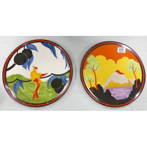 475 - Wedgwood Limited Edition Centenary Clarice Cliff Wall Chargers in the Bird of Paradise & Etna Design... 