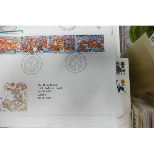 566 - Very large and interesting collection of first day covers numbering a good few hundred, may be towar... 