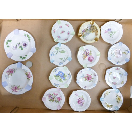 32 - A collection of Shelley Items to include ash trays in various shapes & designs(14)