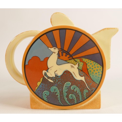 154 - Carltonware Art Deco Leaping Deer Teapot , Limited edition 21 of 50, height 15cm