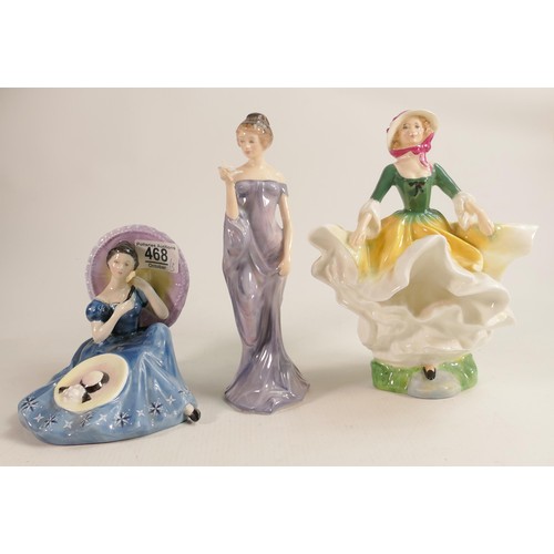 468 - Royal Doulton Lady Figures Becky HN2740, Harmony Hn2824 & Pensive Moments Hn2704(3)