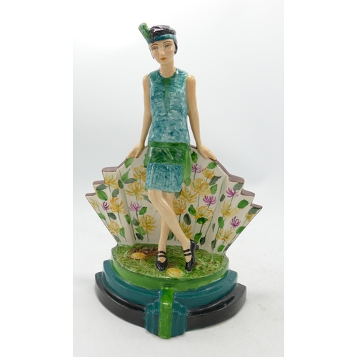 160 - Kevin Francis / Peggy Davies Art Deco Original Colourway Figure, over painted by vendor