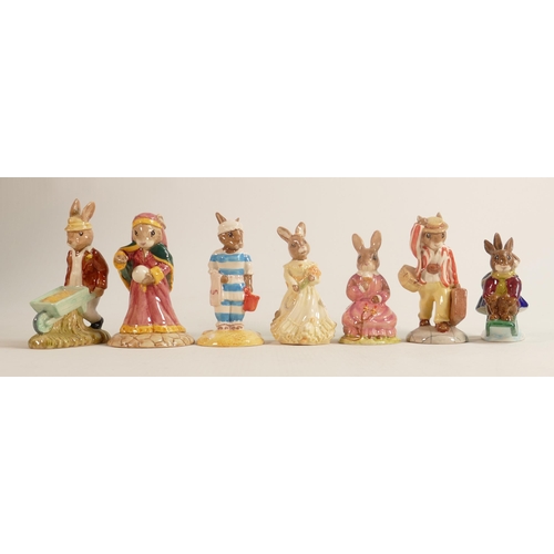 166 - Royal Doulton Bunnykins figures to include Gardener, Sleigh Ride BD4, Sundial DB213, Polly Db71, Fat... 