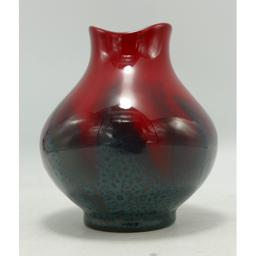 181 - Royal Doulton Flambe Veined Vase 1605, height 11cm