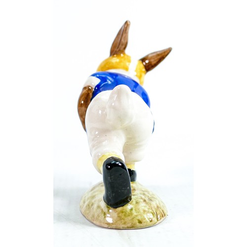 12 - Royal Doulton Bunnykins figure Touchdown DB97, University of Michigan colours.