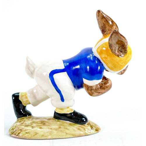 12 - Royal Doulton Bunnykins figure Touchdown DB97, University of Michigan colours.