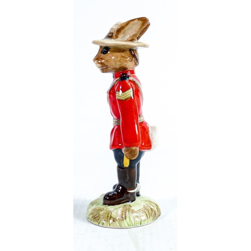 17 - Royal Doulton Bunnykins figure Sergeant Mountie - ref DB136 limited edition of 250.