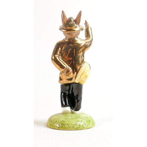 28 - Royal Doulton Bunnykins figure Umpire DB360, limited gold edition.