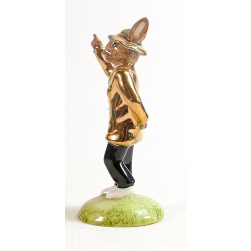 28 - Royal Doulton Bunnykins figure Umpire DB360, limited gold edition.