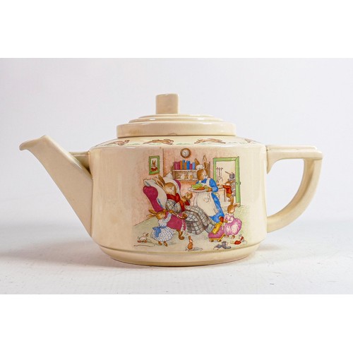 35 - Royal Doulton Barbara Vernon signed teapot, height 12cm.