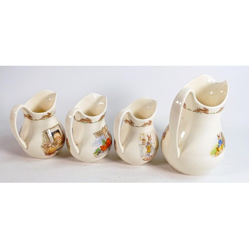 50 - Royal Doulton Bunnykins collection of jugs, tallest 15cm. (4)