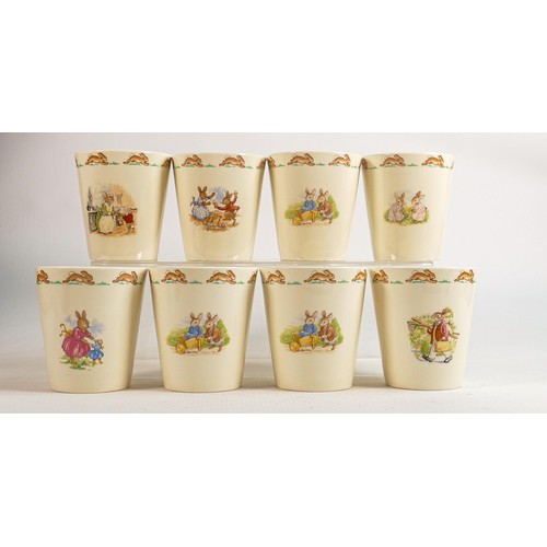 60 - Royal Doulton Bunnykins Stratford beakers, each height 9.5cm. (8)