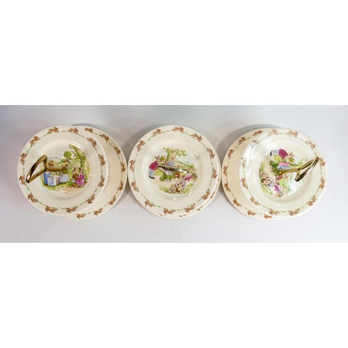 74 - Three Royal Doulton Bunnykins two tier cake stands. (3)