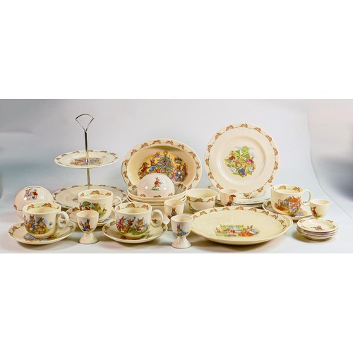 75 - Royal Doulton Bunnykins items to include - cup & saucer sets, bowls, money boxes, egg cups & a two t... 