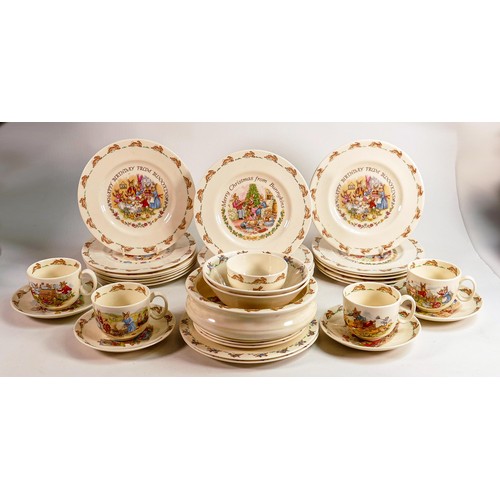 80 - Royal Doulton Bunnykins items to include - cups and saucers, commemorative plates, plates, bowls mon... 