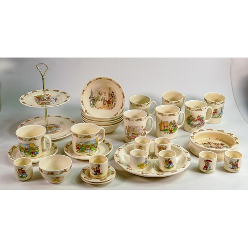 84 - Royal Doulton Bunnykins items to include - cups and saucers, oatmeal dishes, bowls, egg cups, mugs &... 