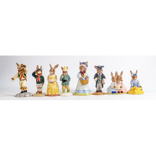 93 - Royal Doulton boxed Bunnykins figures to include - Boy Skater, Anniversary Bunny, Be Prepared, Schoo... 