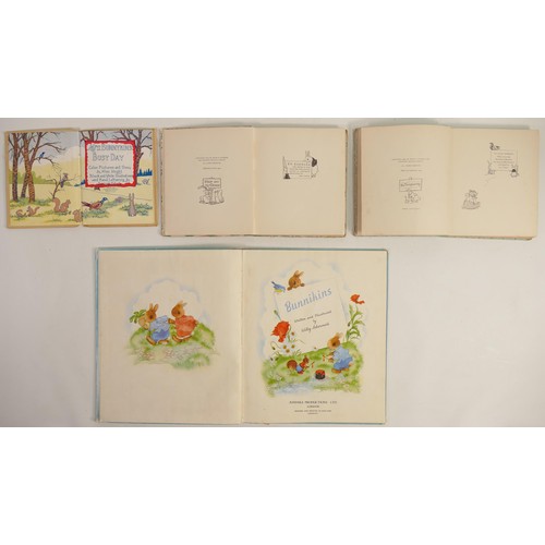 99 - A collection of vintage Bunnykins related books, two by Edith B Davidson, two by Wright & Vetsch and... 