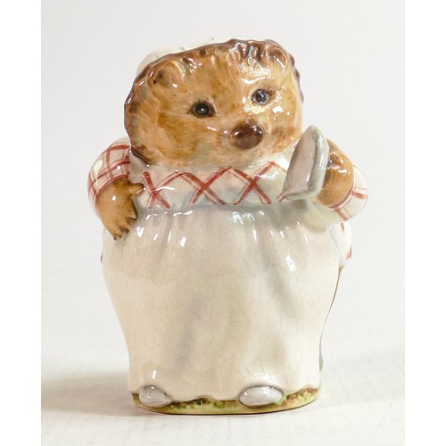 101 - Beswick Beatrix Potter figure Mrs Tiggywinkle BP1B, parallel line stamp.