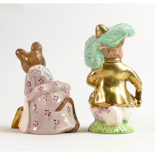 103 - Beswick Beatrix Potter prototype figure of Benjamin Bunny, gilded coat, marked trial 4 to base with ... 