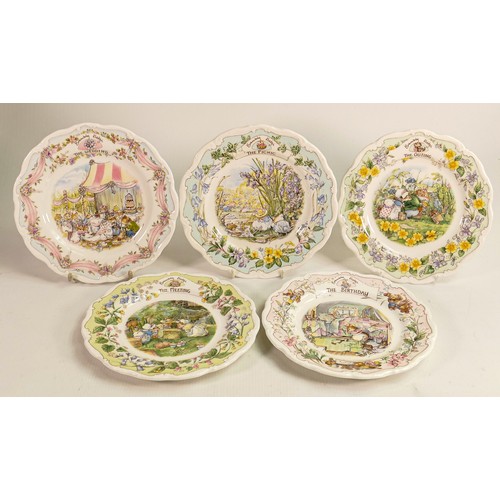 108 - A collection of Royal Doulton Brambly Hedge collectors plates to include - The Meeting, The Birthday... 