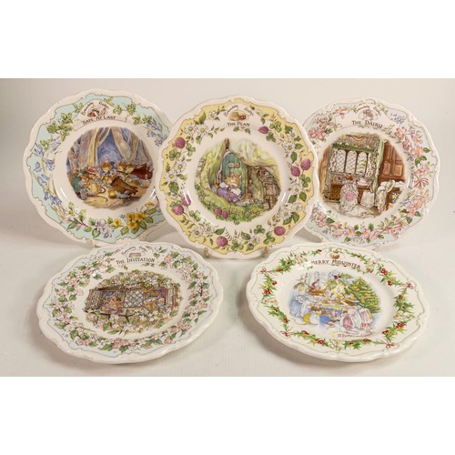 110 - A collection of Royal Doulton Brambly Hedge collectors plates to include - The Dairy, The Plan (seco... 