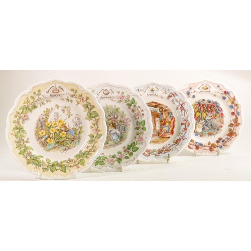 112 - A collection of Royal Doulton Brambly Hedge collectors plates to include - Autumn, Winter Spring & S... 