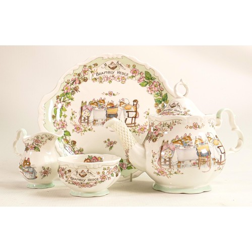 117 - Royal Doulton Brambly Hedge tea service including - teapot, cream & sugar (both boxed) together with... 