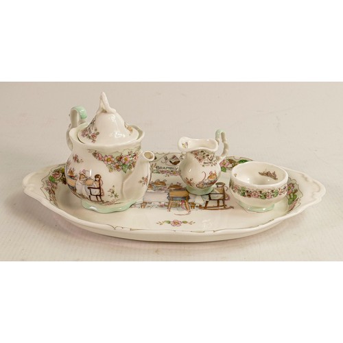 121 - Royal Doulton Brambly Hedge miniature tea service, height of tea pot 10cm. (4)