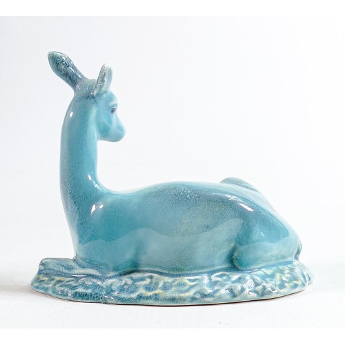 142 - Beswick blue gloss model of a deer on base 721.