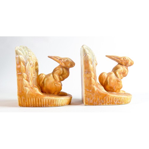 149 - Beswick ware pair of floral rabbit bookends 455. (2)