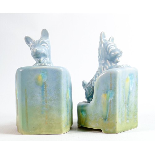 150 - Beswick matt blue dog standing in armchair bookends 87. (2)