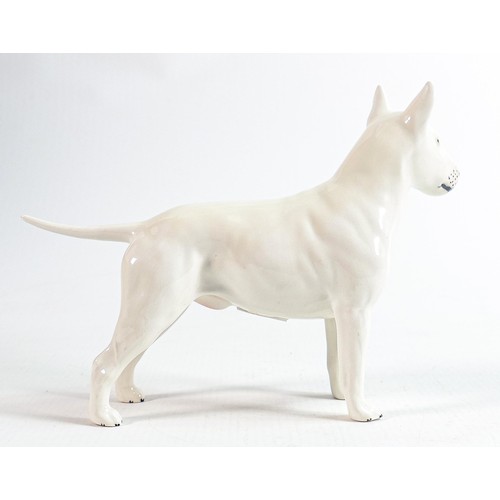 151 - Beswick Bull terrier Romany Rhinestone 970, white gloss.