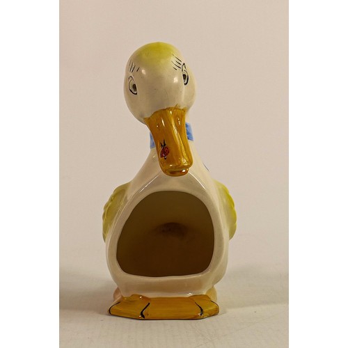 162 - Beswick rare model of a duck with a ladybird on  it's beak as a nightlight holder, model 769, h15cm.