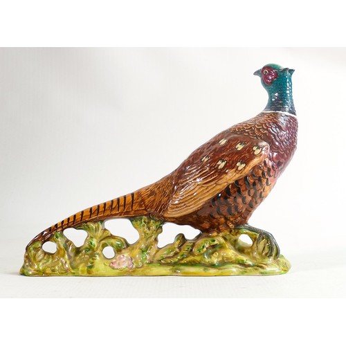 166 - Beswick Model of a large pheasant on a base 1225, first version embossed pink flowers.