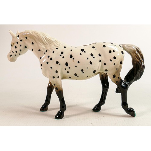 206 - Beswick spotted walking pony 1516. Restoration to legs & tail.