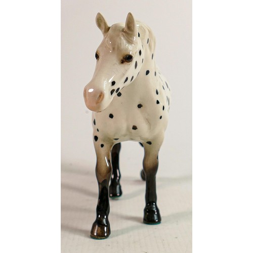 206 - Beswick spotted walking pony 1516. Restoration to legs & tail.