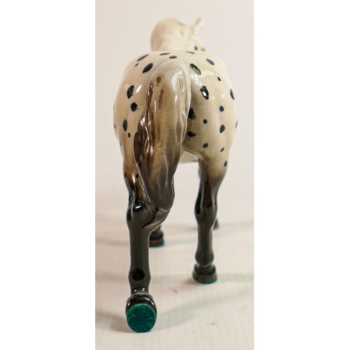 206 - Beswick spotted walking pony 1516. Restoration to legs & tail.